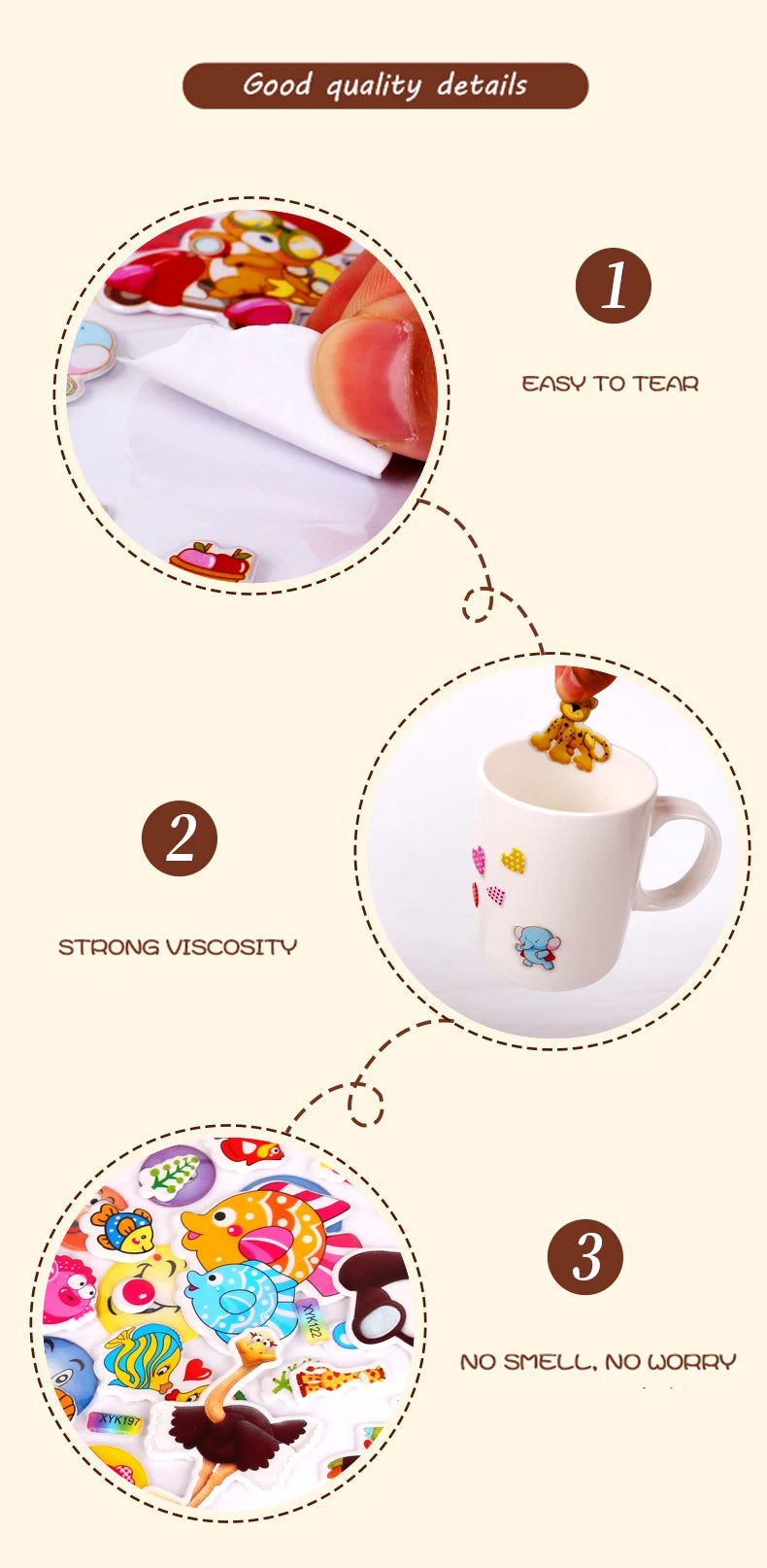 40 Sheets 3D Stickers for Kids Toddlers Puffy Stickers Variety Pack for Scrapbooking Bullet Journal Toys for Children Girls Boy