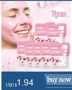 Skin Care Natural Fruit Plant Facial Mask Moisturizing Oil-Control Blueberry Cucumber Pomegranate Fruit Aloe Sheet Face Mask