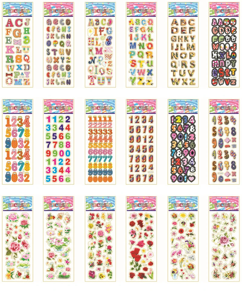 40 Sheets 3D Stickers for Kids Toddlers Puffy Stickers Variety Pack for Scrapbooking Bullet Journal Toys for Children Girls Boy