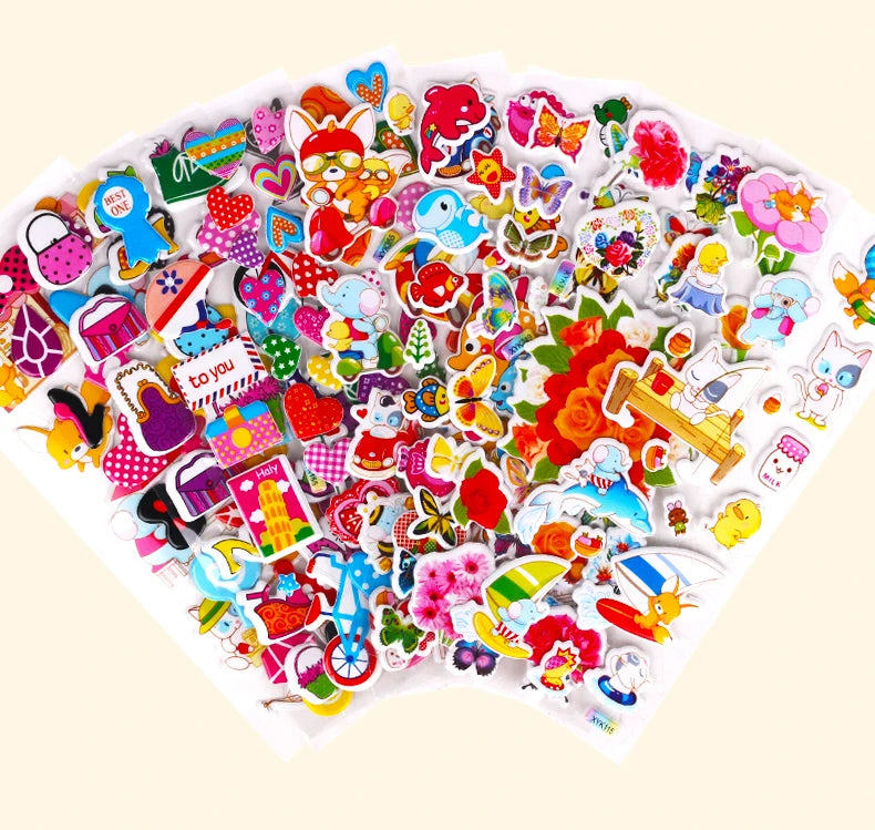 40 Sheets 3D Stickers for Kids Toddlers Puffy Stickers Variety Pack for Scrapbooking Bullet Journal Toys for Children Girls Boy