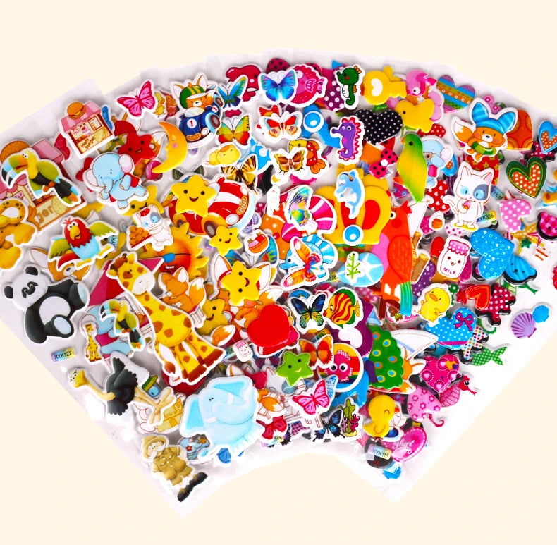 40 Sheets 3D Stickers for Kids Toddlers Puffy Stickers Variety Pack for Scrapbooking Bullet Journal Toys for Children Girls Boy