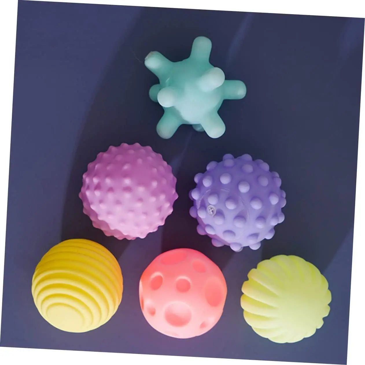 6 Pack Kids Sensory Balls, Baby Toys, Multi-Color Textured Sensory Balls, Soft Textured Massage Ball Set