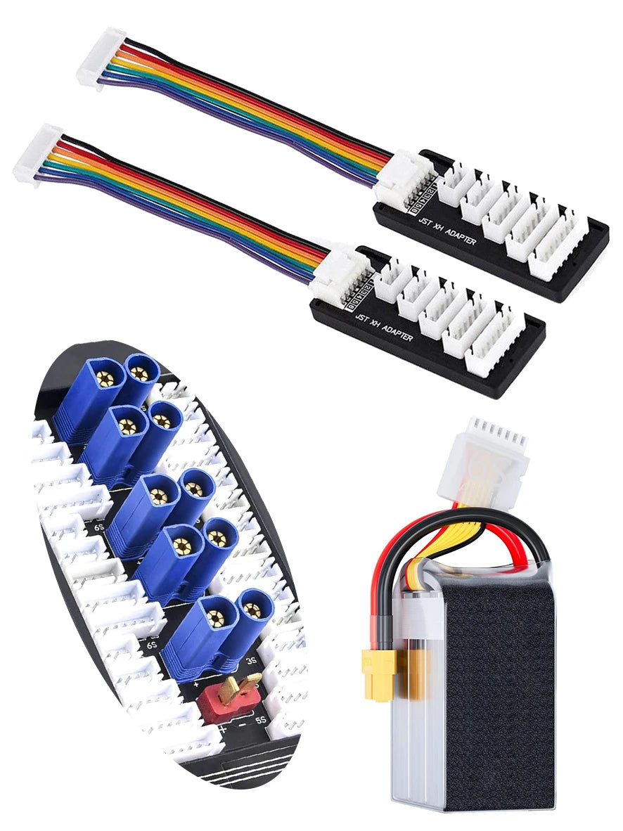 2 Pack JST-XH 2S-6S 3S Balance Charger Extend Expansion Board Adapter Converter for RC Car Truck Lipo Battery Charging