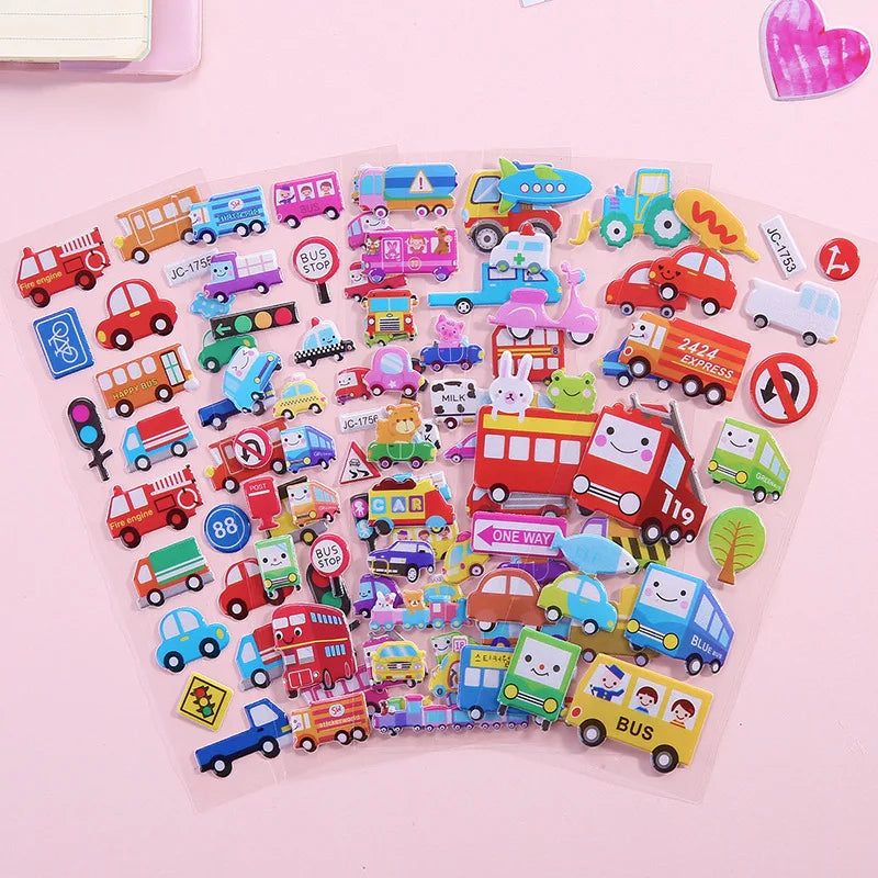 40 Sheets 3D Stickers for Kids Toddlers Puffy Stickers Variety Pack for Scrapbooking Bullet Journal Toys for Children Girls Boy