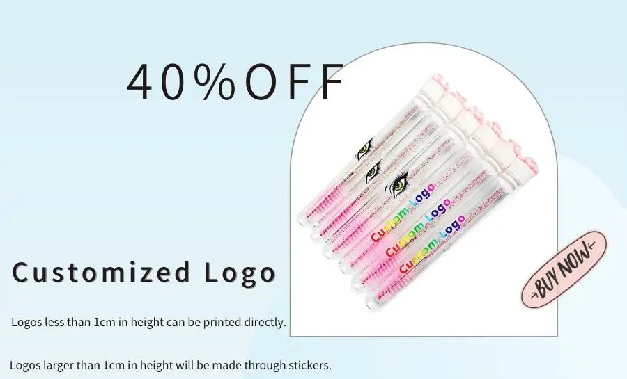 10/50pcs Reusable Eyelash Brush Tubes Eyebrow Brush Eyelash Wands Replaceable Dust-proof Drill Rose Bottom