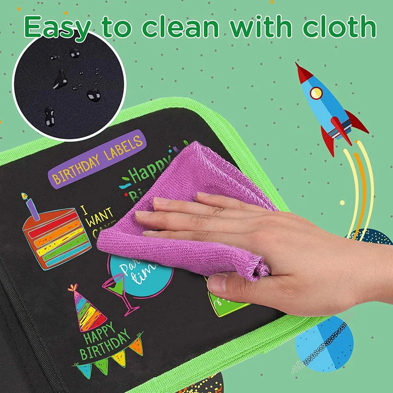 Erasable Doodle Book for KidsToddlers Toys Reusable Drawing Pads with 12 Watercolor Pens Preschool Toy Trip Writing Painting Set