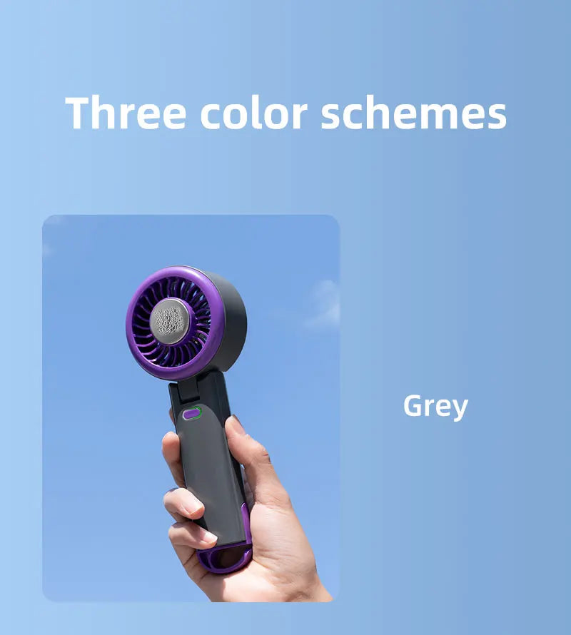 New Handheld Portable Fan 100 Wind Speeds Adjustable Refrigeration Mini Turbo Fan Long-lasting High Speed Cold Compress Fan