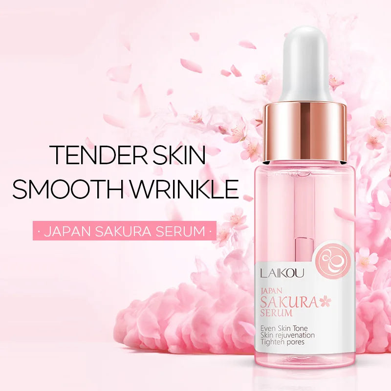 LAIKOU 17ML Japan Sakura Serum Vitamin C Nourish Essense Oil Control 24K Gold Serum Rose Blueberry Skin Care Smoothing Facecare