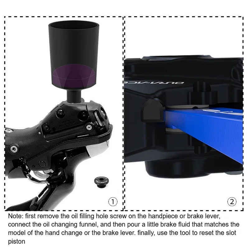 RISK 2PCS Bicycle Hydraulic Disc Brake Piston Press Tools for Resetion MTB Road Bike Caliper Reset Maintenance Repair Tools