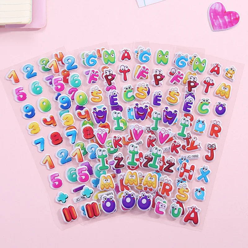 40 Sheets 3D Stickers for Kids Toddlers Puffy Stickers Variety Pack for Scrapbooking Bullet Journal Toys for Children Girls Boy