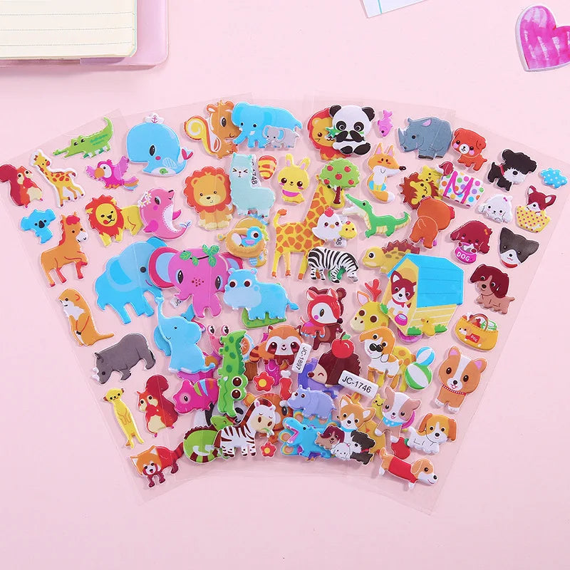 40 Sheets 3D Stickers for Kids Toddlers Puffy Stickers Variety Pack for Scrapbooking Bullet Journal Toys for Children Girls Boy