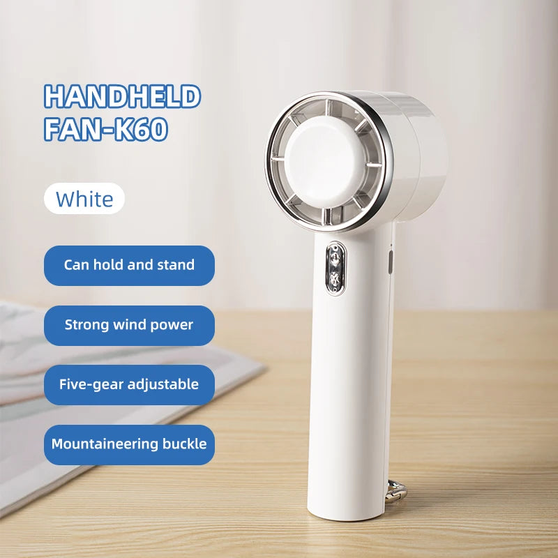 New Handheld Portable Fan 100 Wind Speeds Adjustable Refrigeration Mini Turbo Fan Long-lasting High Speed Cold Compress Fan