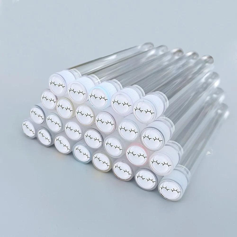 50pcs Reusable Eyebrow Brush Tube Disposable Eyelash Brush Eyebrow Brush With Eelash Resin Drill Replaceable Makeup Brushes