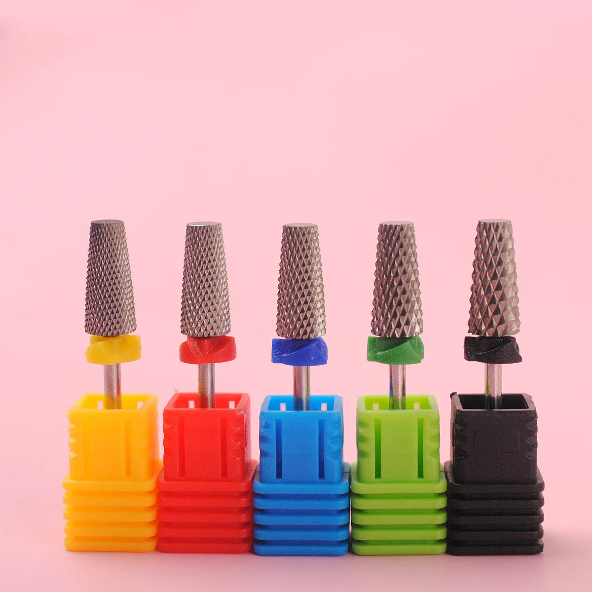 5 in 1 Nail Drill Bits Tungsten Steel Cross Teeth Manicure File Nail Cutter Acrylic or Hard Gel Nail Polish Remove Drill Bit
