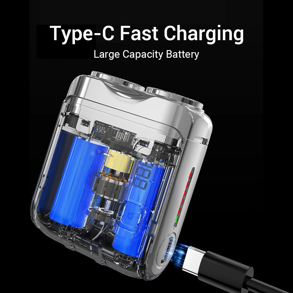 Mini Electric Shaver Intelligent Digital Display Washable Type-C Rechargeable Portable Wet Dry Travel Home Shaver For Face Leg