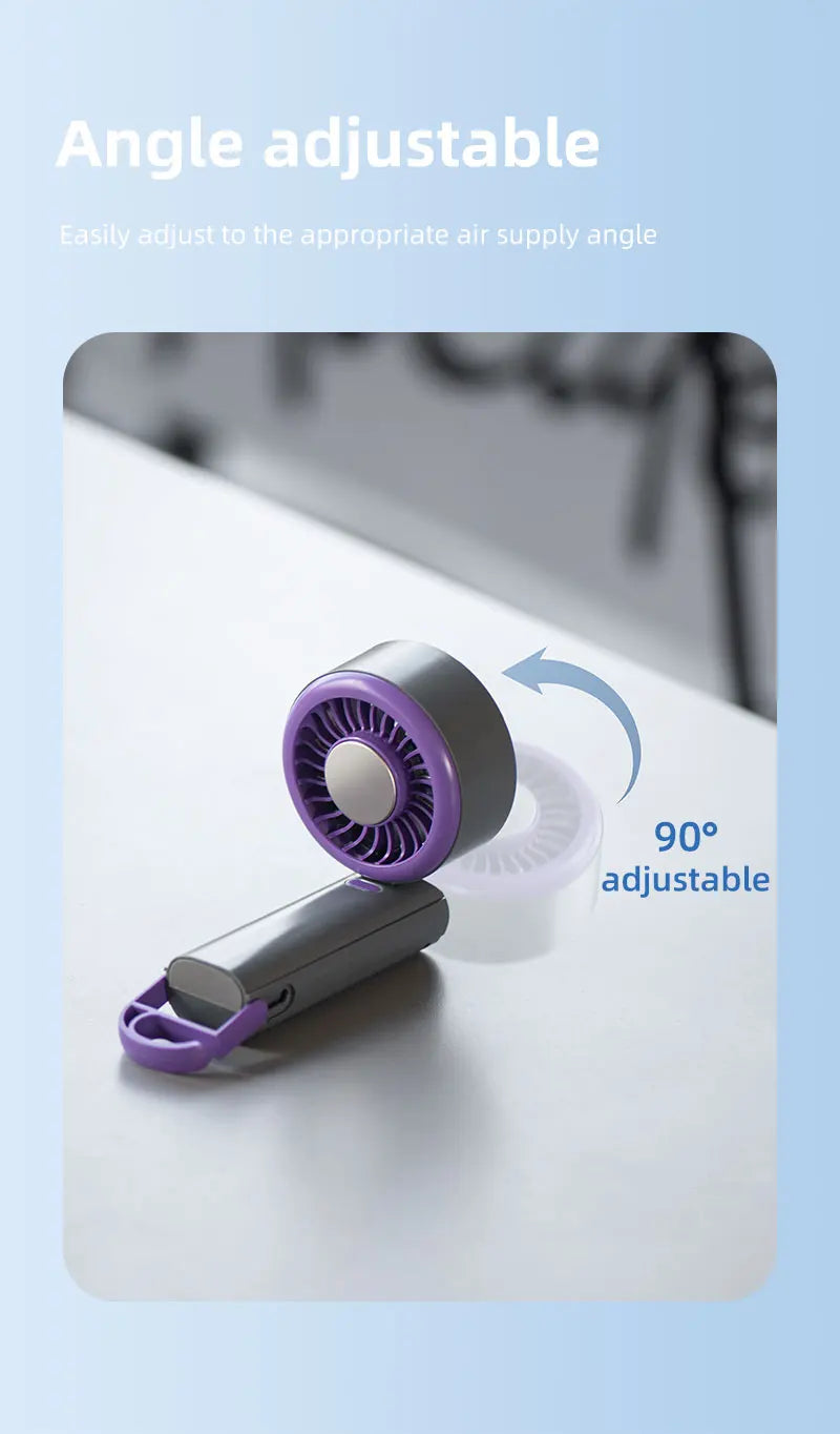 New Handheld Portable Fan 100 Wind Speeds Adjustable Refrigeration Mini Turbo Fan Long-lasting High Speed Cold Compress Fan