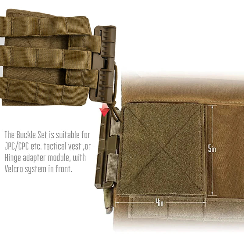 Tactical Quick Release Vest Buckle Durable Quick Release System Kit for JPC CPC NCP XPC 6094 420 Vest Accessories