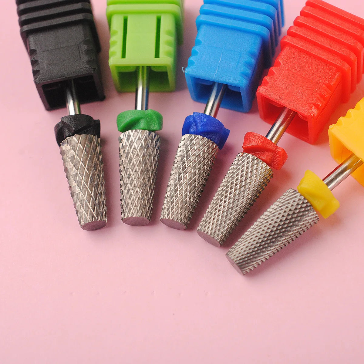 5 in 1 Nail Drill Bits Tungsten Steel Cross Teeth Manicure File Nail Cutter Acrylic or Hard Gel Nail Polish Remove Drill Bit