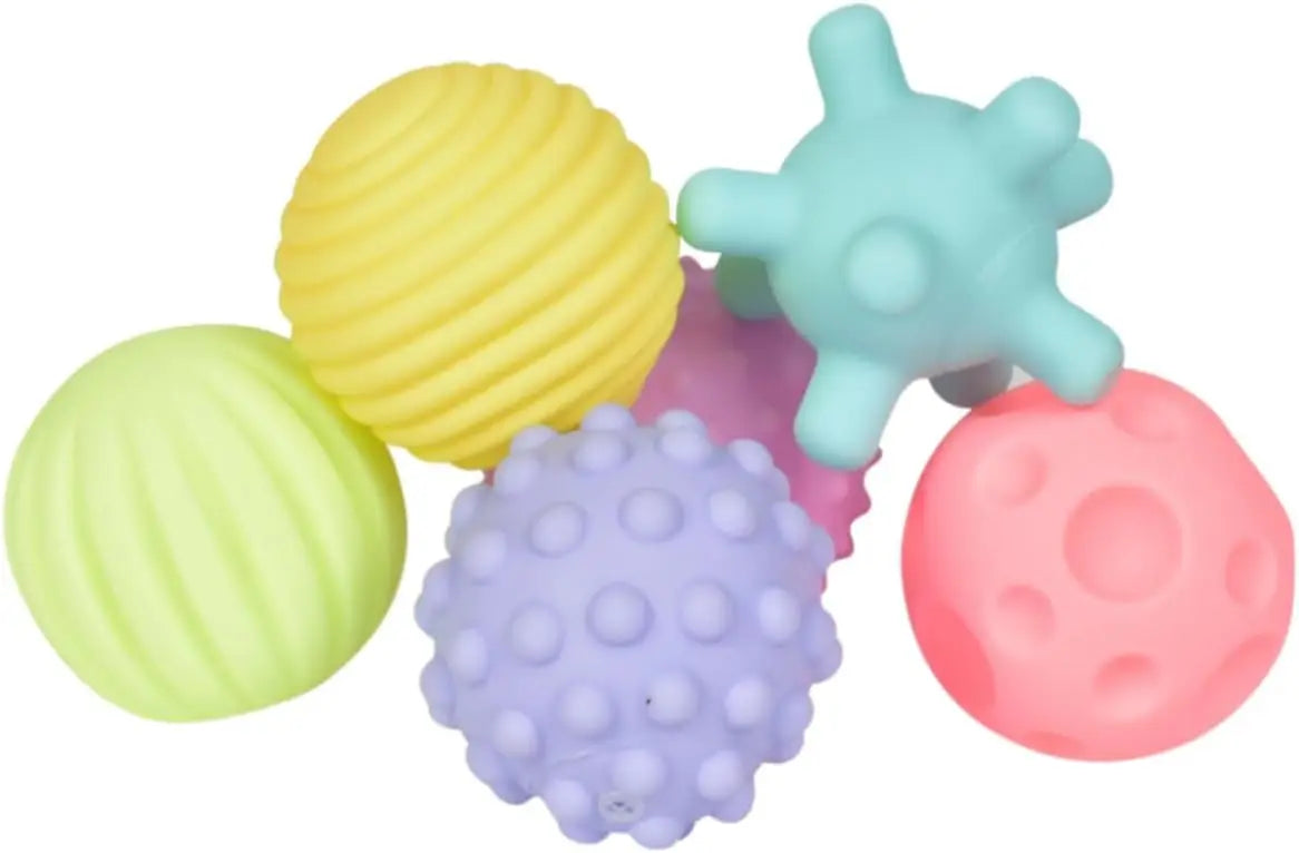 6 Pack Kids Sensory Balls, Baby Toys, Multi-Color Textured Sensory Balls, Soft Textured Massage Ball Set