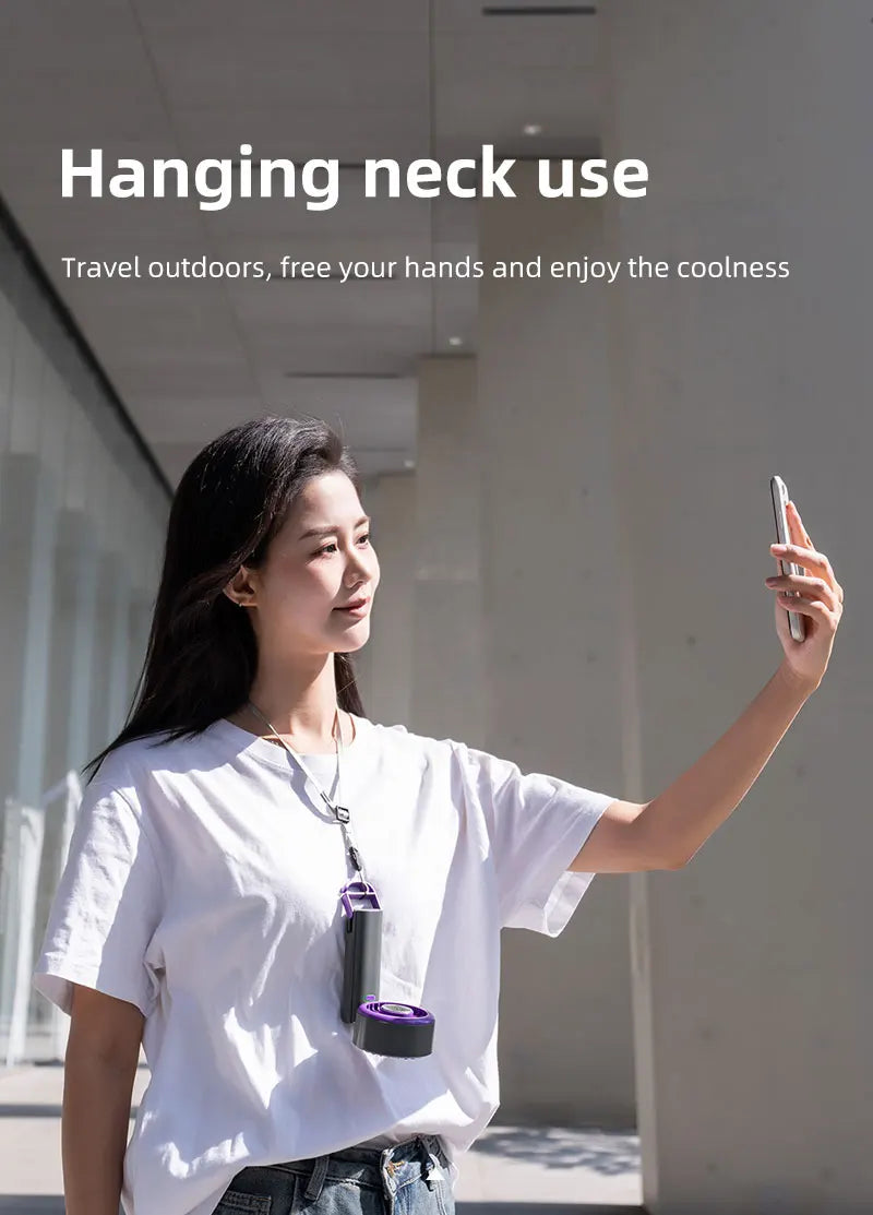 New Handheld Portable Fan 100 Wind Speeds Adjustable Refrigeration Mini Turbo Fan Long-lasting High Speed Cold Compress Fan