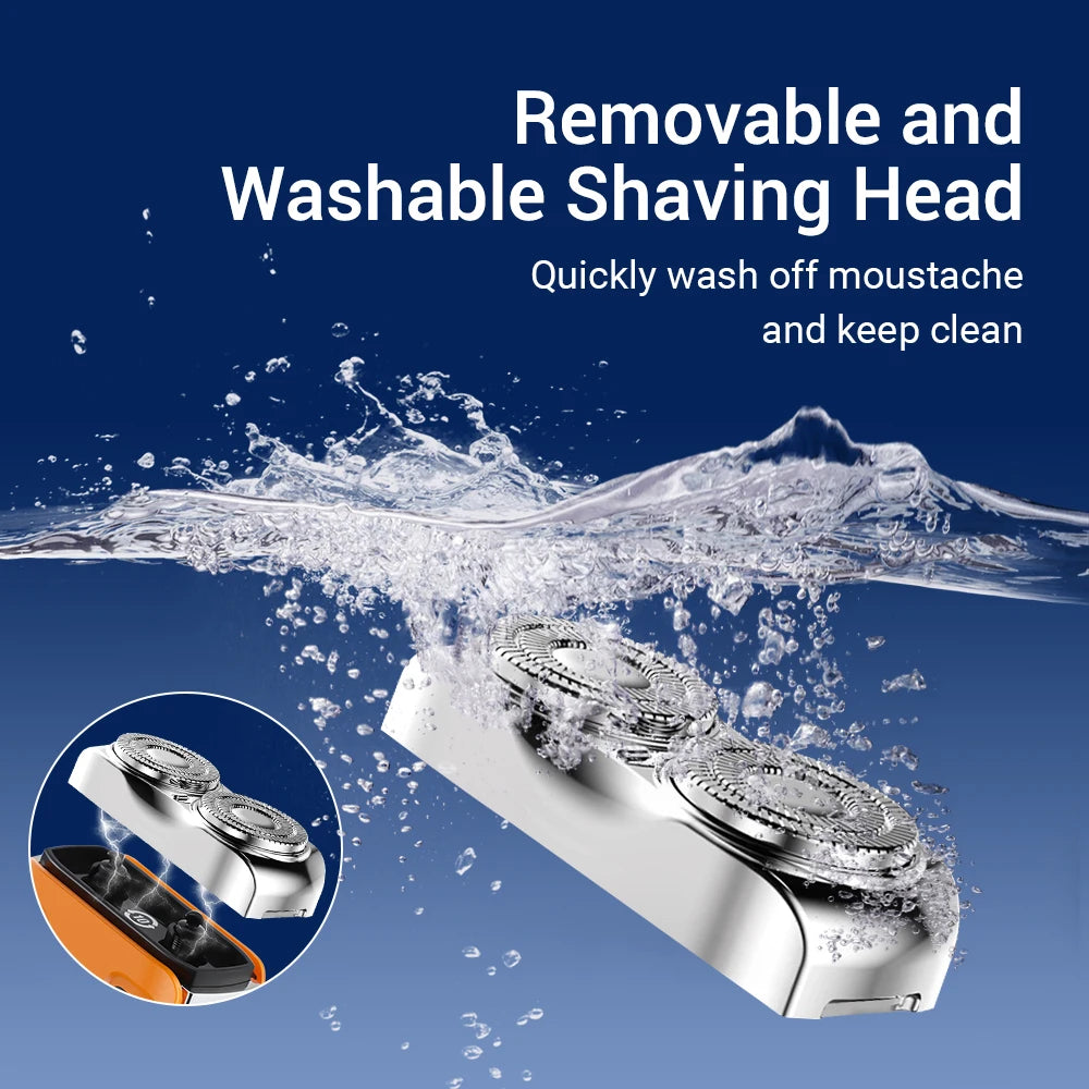 Mini Electric Shaver Intelligent Digital Display Washable Type-C Rechargeable Portable Wet Dry Travel Home Shaver For Face Leg