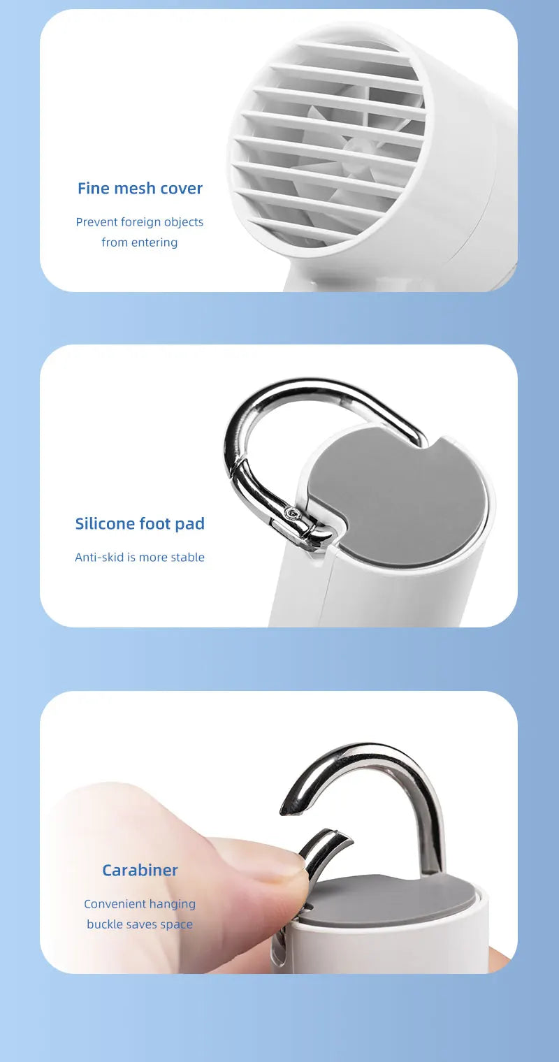 New Handheld Portable Fan 100 Wind Speeds Adjustable Refrigeration Mini Turbo Fan Long-lasting High Speed Cold Compress Fan