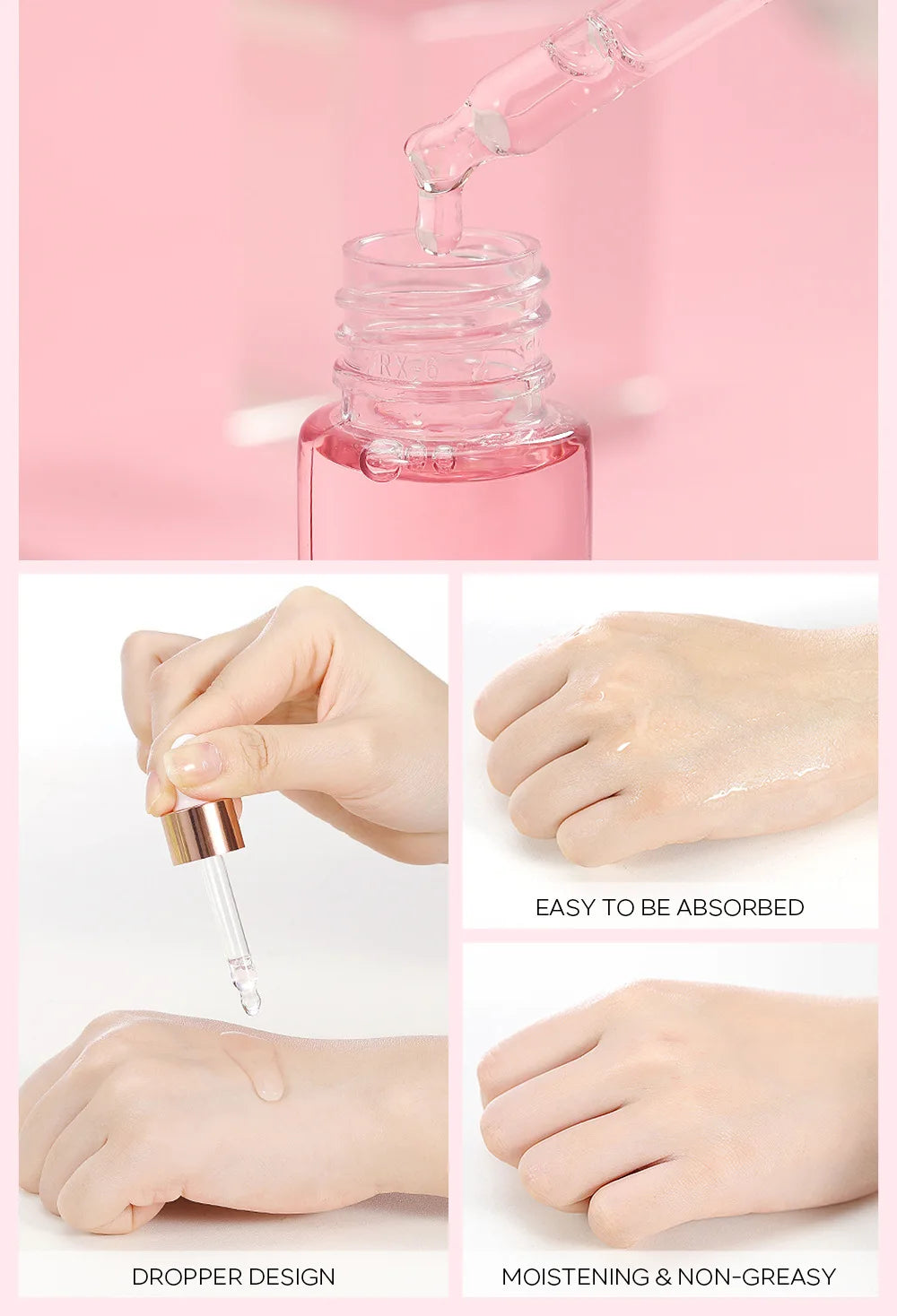 LAIKOU 17ML Japan Sakura Serum Vitamin C Nourish Essense Oil Control 24K Gold Serum Rose Blueberry Skin Care Smoothing Facecare