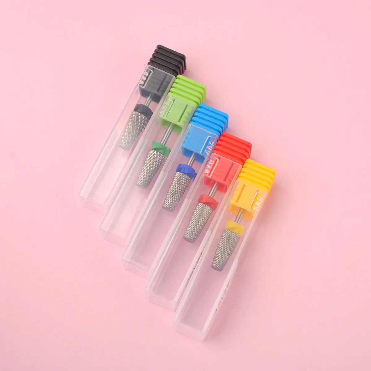 5 in 1 Nail Drill Bits Tungsten Steel Cross Teeth Manicure File Nail Cutter Acrylic or Hard Gel Nail Polish Remove Drill Bit