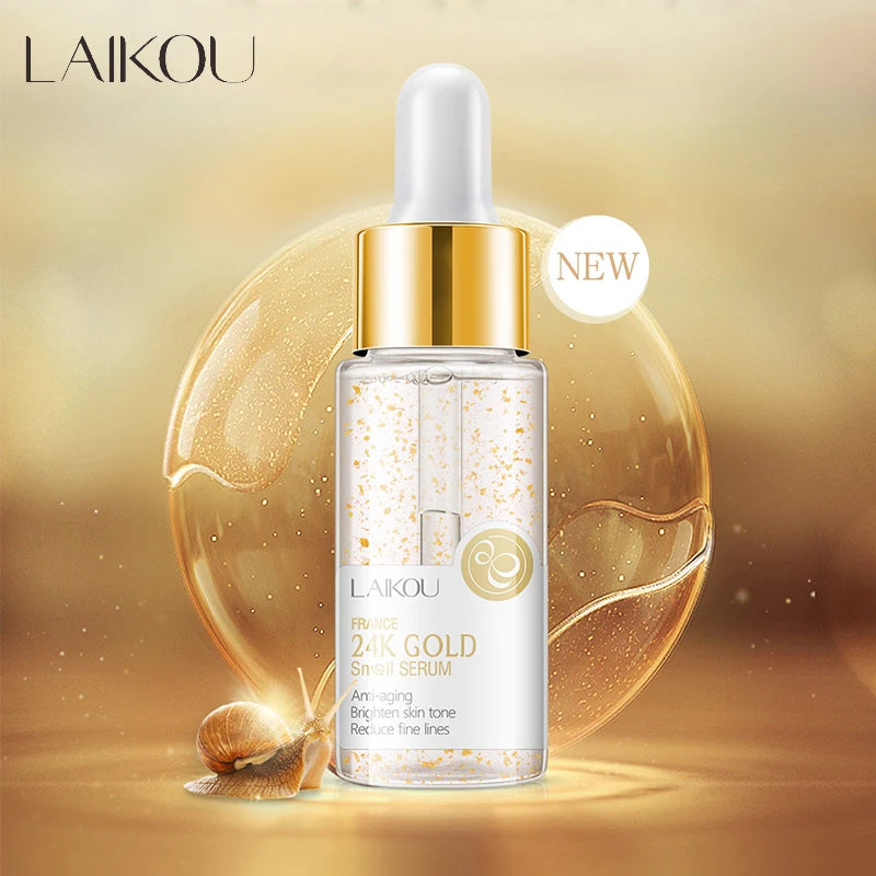 LAIKOU 17ML Japan Sakura Serum Vitamin C Nourish Essense Oil Control 24K Gold Serum Rose Blueberry Skin Care Smoothing Facecare