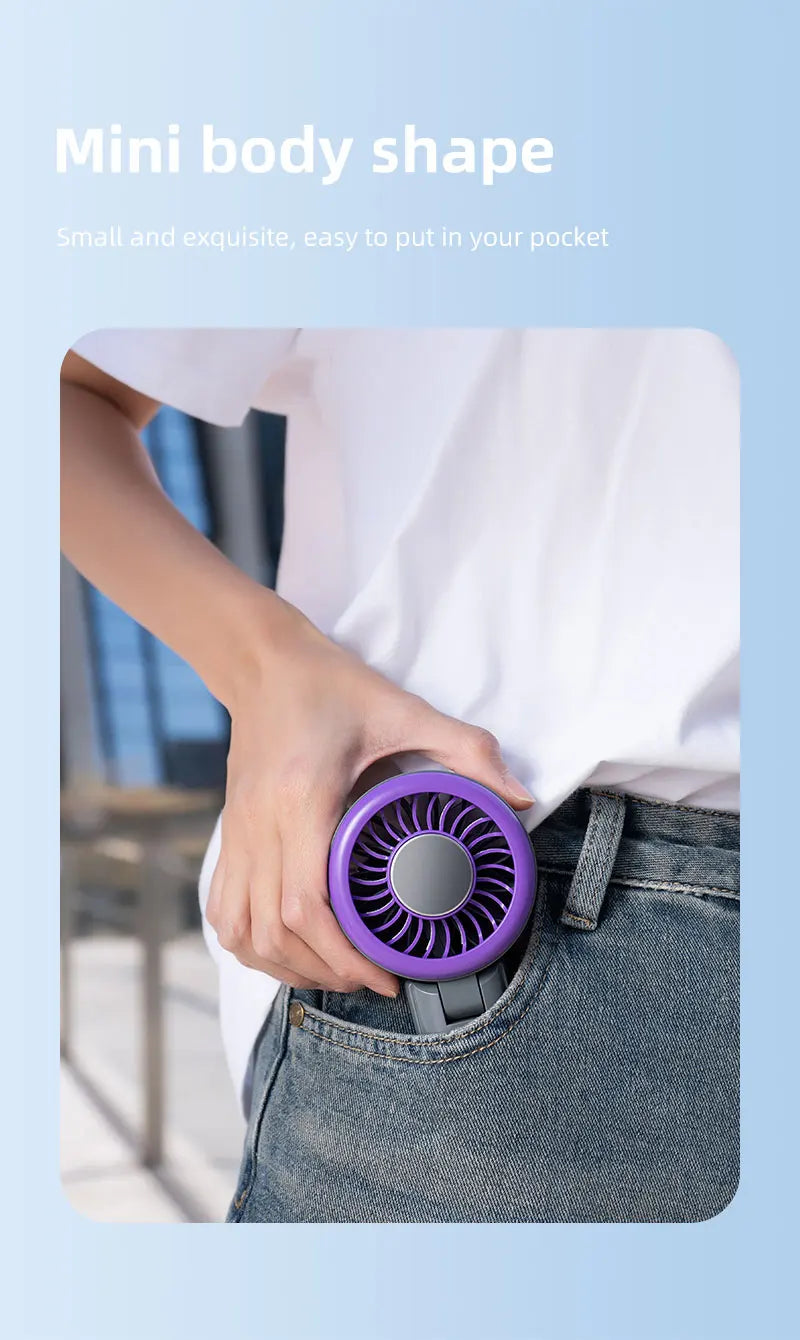 New Handheld Portable Fan 100 Wind Speeds Adjustable Refrigeration Mini Turbo Fan Long-lasting High Speed Cold Compress Fan