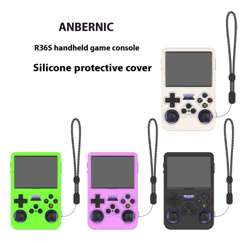 Handheld Game Machine Silicone Protective Cover Solid Color Simple Storage Box